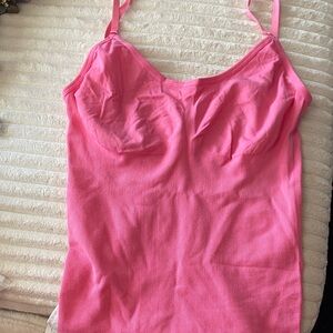 Brand New-Pink Ribbed Cami Tank Top - Women's Slim Fit
